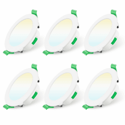 ALUSSO LED Einbaustrahler 230V Dimmbar 68mm 7W Ultra Flach IP44 LED Spots 6er Set