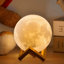 🌕 ACED Mondlampe 2023 Upgrade 3D Mondlicht 16 Farben mit Holzständer 🌟