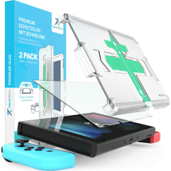 XeloTech Schutzglas für Nintendo Switch mit Schablone zur Positionierung 2 Stück 🎮🔒
