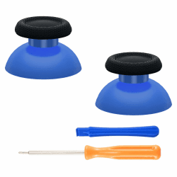 🎮 eXtremeRate Joystick Aufsätze für PS5 & PS4 Controller - Thumbstick Kappen Analogstick Buttons Ersatz Thumb Grips Sticks - Blau & Schwarz 🎮