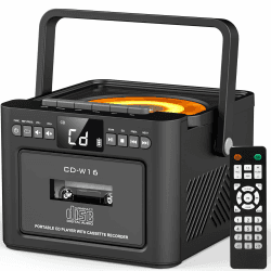 Greadio CD Player Tragbar mit Boombox Kassettenspieler 🎶📻🔊