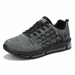 👟🏃‍♂️ Frysen Herren Damen Sportschuhe Laufschuhe mit Luftpolster Turnschuhe Profilsohle Sneakers 40 EU Grau