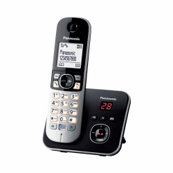 📞📱 Panasonic KX-TG6821GB DECT Schnurlostelefon mit Anrufbeantworter Schwarz