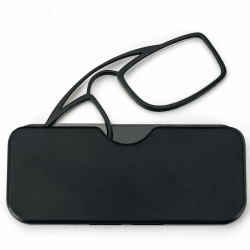 👓👜 KoKoBin Mini Lesebrille Nose Clip Kompakte Sehehilfe Herren und Damen (Schwarz, 1.5 Dioptrien)