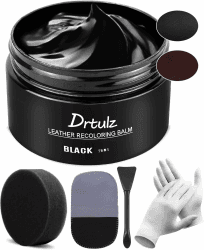 🛋️✨ Drtulz Leder Reparatur Set Schwarz - Lederpflege Für Ledercouch, Vinyl Möbel, Sofa, Autositze, Schuhe - Reparatur Lederfarbe 75ML 🖤
