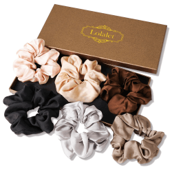 Angebot: (6 Stück) Lolalet Haargummis Seide Scrunchies Satin für Damen 🌸🎀