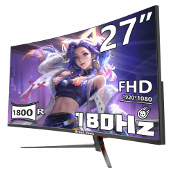 Angebot: Großer Voell 27-Zoll Curved Gaming Monitor, 180Hz, FHD, HDR 🎮🖥️