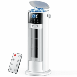 4-in-1 Mobiles Klimagerät mit Turmventilator und Wasserkühlung