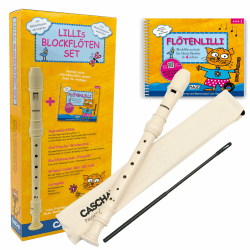 🎶 Cascha Lillis Blockflöten Set 5 tlg | Kinder Kunststoffflöte mit Lernbuch und CD 🎵