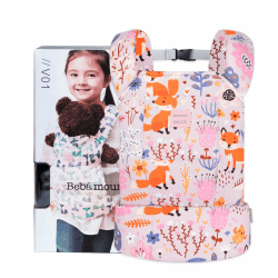 🎉 Bebamour Puppentrage für Mädchen, 3 in 1 weiches Tragetuch für Kinder, 100% Baumwolle Puppenzubehör(Beige Fox) 15 Beige Fox 🦊🎁