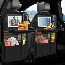 Oneyus Auto Organizer 2 Stück - Großer Rückenlehnenschutz für Autos mit faltbarem Tablett 🚗