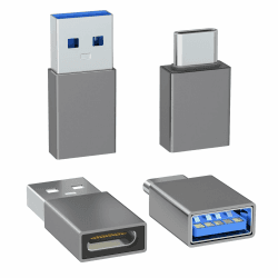 🔌 4er-Pack USB-C-zu-USB-Adapter - Grau Gray 📱