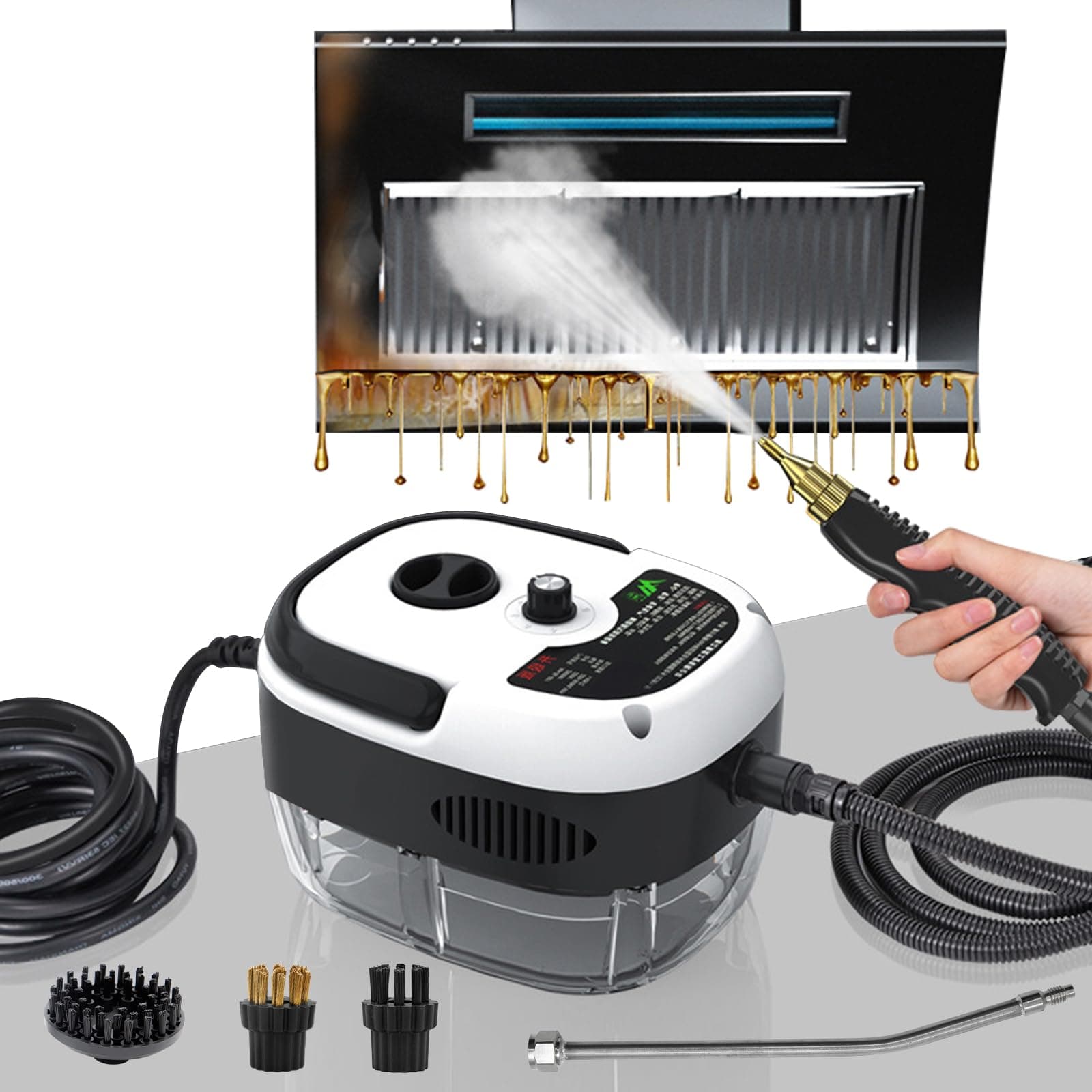 Dampfreiniger Handgerät 2500W Mehrzweck Dampfreiniger 1000ml Steam Cleaner Weiß 🌪️🧼