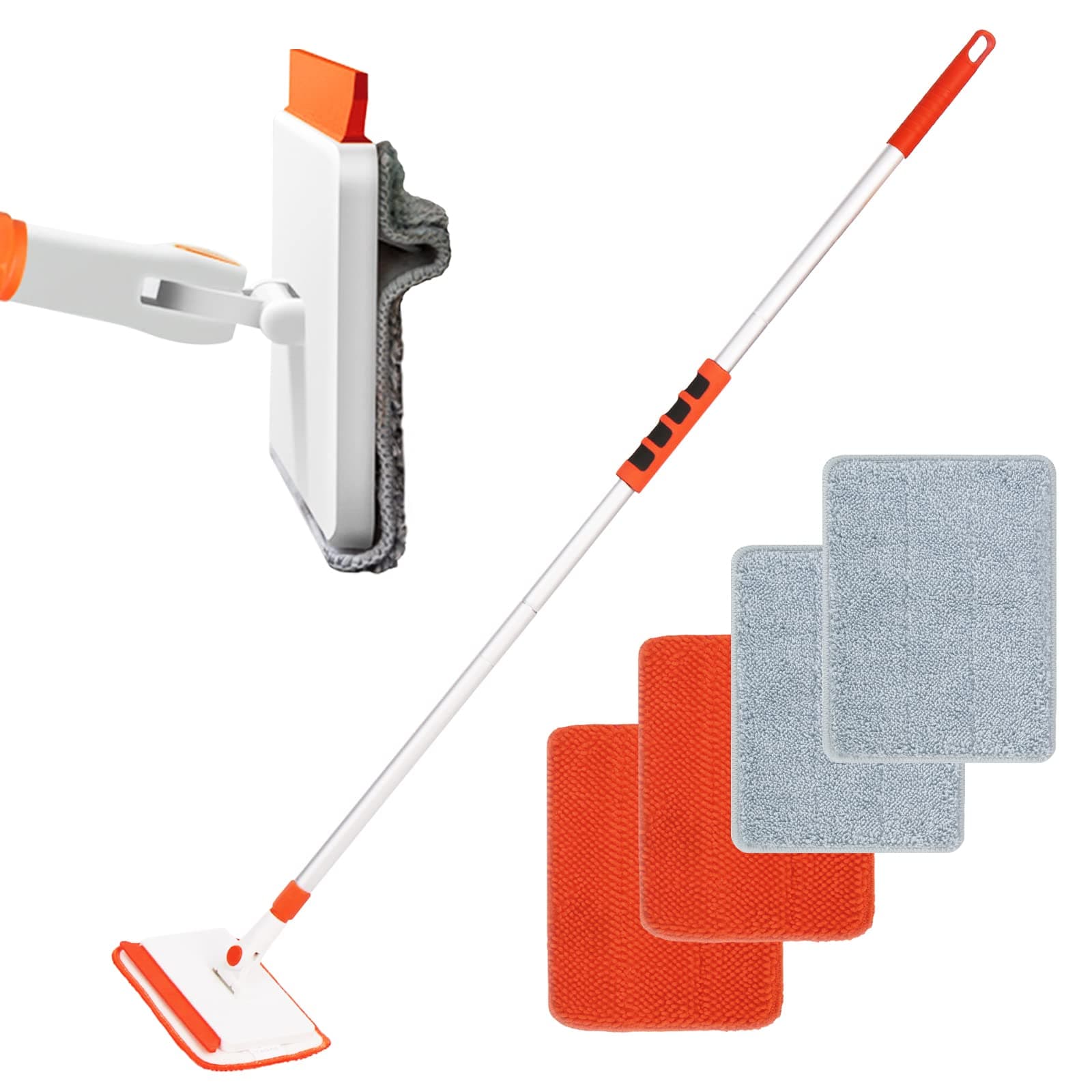 🧹 Qaestfy Wand- und Fußleistenreiniger mit 122cm Aluminium langem Griff 🏡🪟🧽