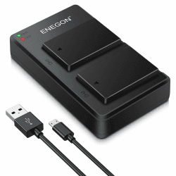 ENEGON 2-teiliger Kamera-Akku LP-E17 mit Dual Micro USB Ladegerät 📸🔋