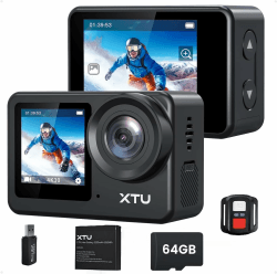 XTU Action Cam 4K30FPS 20MP Ultra HD 📸🏄‍♂️🔋