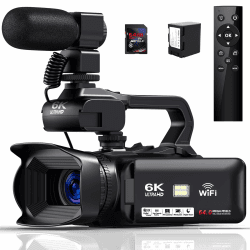 6K 64MP Videokamera Camcorder 18X Digital Zoom Vlogging Kamera 📷🎥