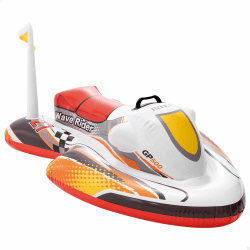 🌊🏍️ Intex 57520NP - Aufblasbares Reittier Aquascooter 🌈, Vinyl, Mehrfarbig, 117x77 cm Einzel