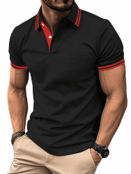 Zitysport Herren Polo Shirt 🏌️‍♂️👕 Atmungsaktives Golf Shirt mit Brusttasche