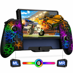 🎮 Schalter Controller für Schalter/OLED Controller, Full-Size Grip One-Piece Wireless Switch Joypad 🌈