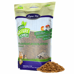 Lyra Pet® | 5 kg Soldatenfliegenlarven getrocknet 🐛 | Black Soldier Fly | Hermetia Illucens