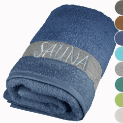 🌟 Lashuma Saunahandtuch Herren 100x200 cm, Lima großes Strandtuch XXL Blau - Jeansblau 100 x 200 cm Jeans Blau 🌊