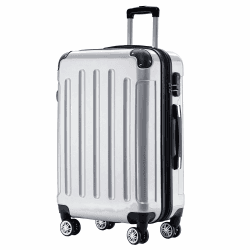 🌟 BEIBYE Zwillingsrollen 2048 Hartschale Trolley Koffer Reisekoffer Taschen Gepäck in M-L-XL-Set (Silber, M) Silber M 🌟