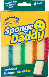 🧽🌈 Scrub Daddy SPDDY4 SPMVP Scheuerschwämme, doppelseitig, 4 Stück, Sortiert 4er-Pack 🌈🧽