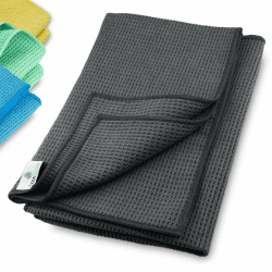 ELEXACLEAN Mikrofaser Trockentuch, Premium Waffeltuch (2 Stück, 60x40 cm, Anthrazit) 🚗🧼🏡