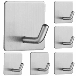 Angebot: Vista Haken Selbstklebend (6 Stück) - Edelstahl Wandhaken für Bad und Küche 🛁🔑🧥