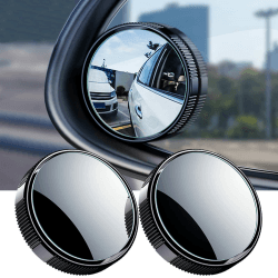 🚗 2 STÜCKE Auto Toter Winkel Spiegel - Rundes HD-Glas mit verstellbarem Weitwinkel-Sauger