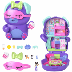 🎉 Super Deal: Polly Pocket Puppen und Spielset - Übernachtungsparty-Welpen-Schatulle 🐶🎁