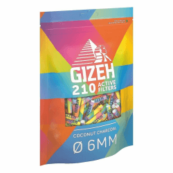 GIZEH RAINBOW Aktivkohlefilter - 210er Pack Slim Filter 6 mm