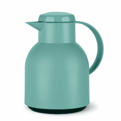 Emsa Samba Isolierkanne F40102 | 1 Liter, Kunststoff | Quick Press Verschluss | 100% dicht | 12h heiß, 24h kalt | Puder Grün 1000 ml Puder Grün 🍵🌿