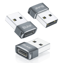 🔌📱 Blukar USB auf Typ C Adapter, 3 Stück USB-C Buchse zu USB-A Stecker 📱🔌