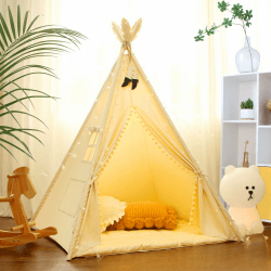🌟 LIONHERZ® DAS ORIGINAL Tipi Zelt für Kinder aus 100% Baumwolle 🌟