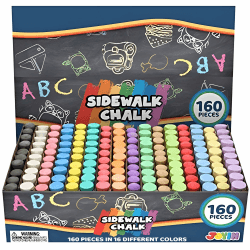 🌈 JOYIN 160 Stück Straßenmalkreide für Kinder 🌟 Abwaschbare Jumbo-Kreide Set