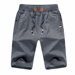 JustSun Herren Kurze Hose mit Reißverschluss und Elastische Taille 🩳