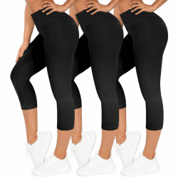 TNNZEET 3er Pack Capri Leggings Damen 3/4 für Sport, 7/8 Leggins High Waist Hose 💪🧘‍♀️