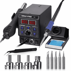 Yofuly 750W Lötstation, 2 in 1 Heißluft Lötstation Lötkolben Set 🛠️🔥