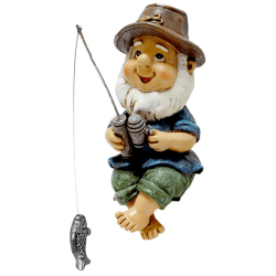 Gartenzwerg Angeln Figur - Harz Gartendeko Zwerg Dekoration 😆