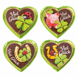 🍀 Günthart 40 Pralinenherzen Viel Glück 🍀
