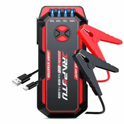 🚗🔋 JRAPOTU Starthilfe Powerbank, 2500A Auto Starthilfe für 12V Fahrzeuge