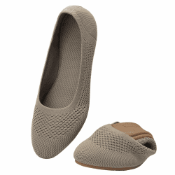 😍 Puxowe Damen Strick-Ballerinas mit Rundkappe 😍