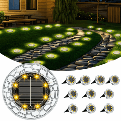 🌞🌿🌼 10 Stück Solar Bodenleuchten Aussen 8 LEDs Solarleuchte - 25.49€