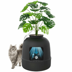 Lifewit Katzenklo Blumentopf mit Pflanze & Schaufel - Katzenklo Versteckt