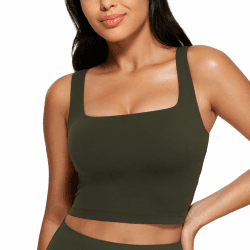 CRZ YOGA Damen Butterluxe Sport BH Gepolstert Ohne Bügel 38 Olivgrün 💚🧘‍♀️