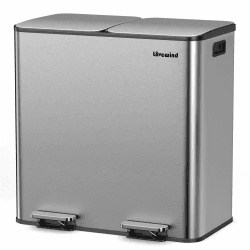 🌟 Lovewind Mülleimer 2 x 40L für Küche 🗑️ Silber Edelstahl mit Soft-Close-Funktion