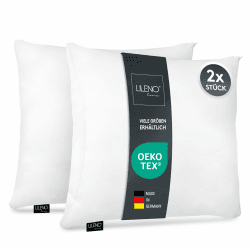 LILENO HOME Microfaser Kissen 50x50 cm [2er Set] - Bis 95 Grad waschbar 🌟
