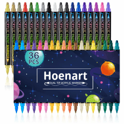 🎨 36 Farben Dual Tip Acrylstifte - Kreatives Kunsthandwerk 🖌️